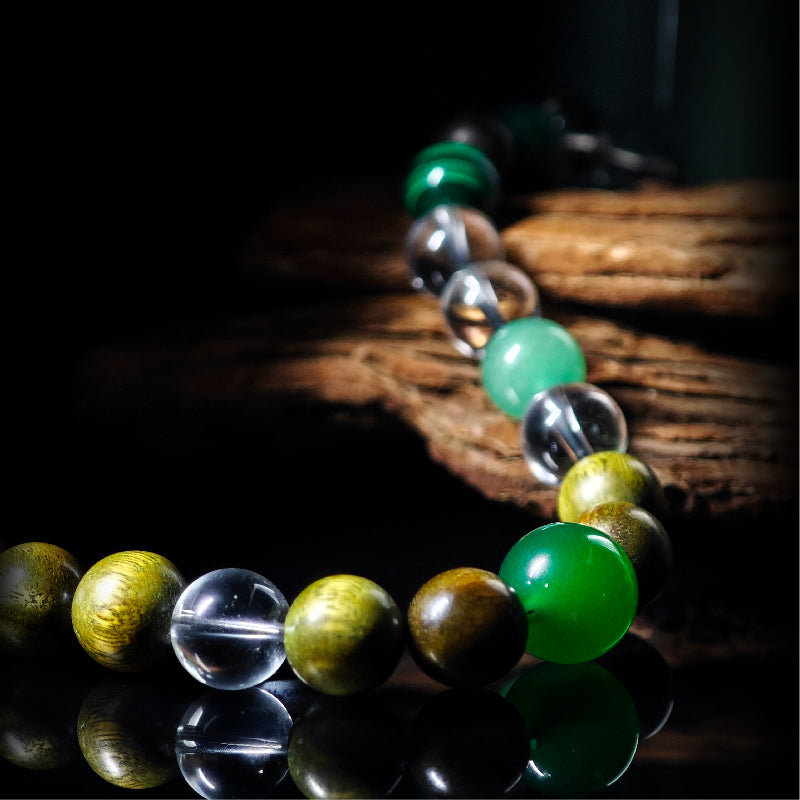 ZHISHANGQING| Wood Crystal Healing Bracelet