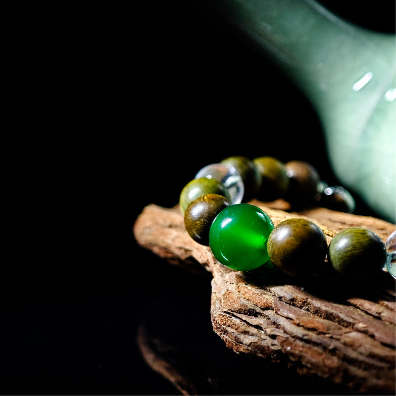 ZHISHANGQING| Wood Crystal Healing Bracelet