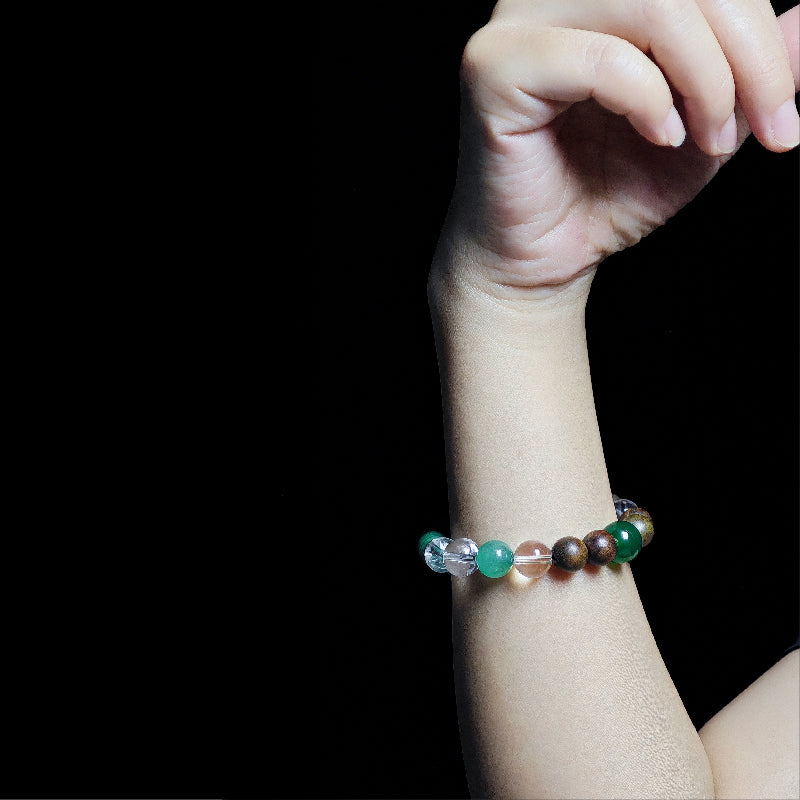ZHISHANGQING| Wood Crystal Healing Bracelet