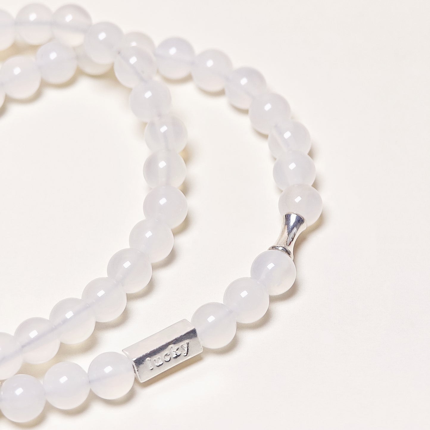 【INFINITE CLARITY】 White Agate Necklace