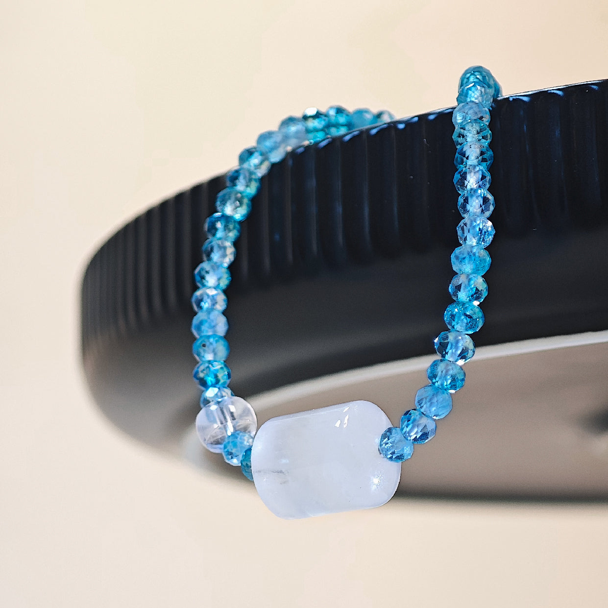 Glow of Azure Sky Blue Topaz Necklace