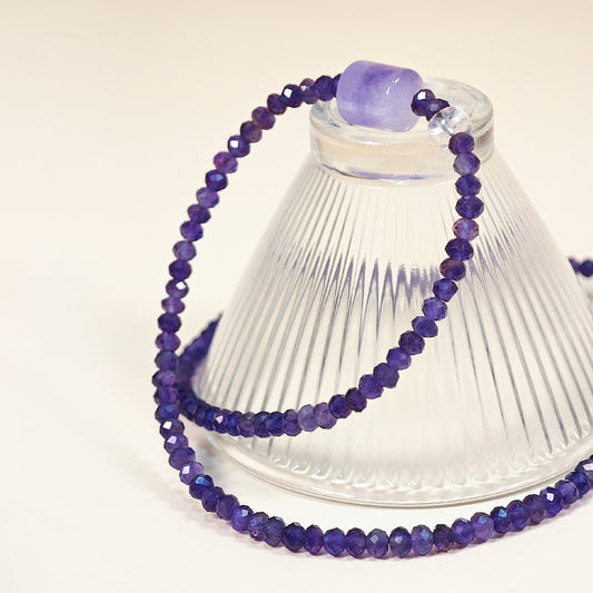 Glow of Purple Begonia Amethyst Necklace