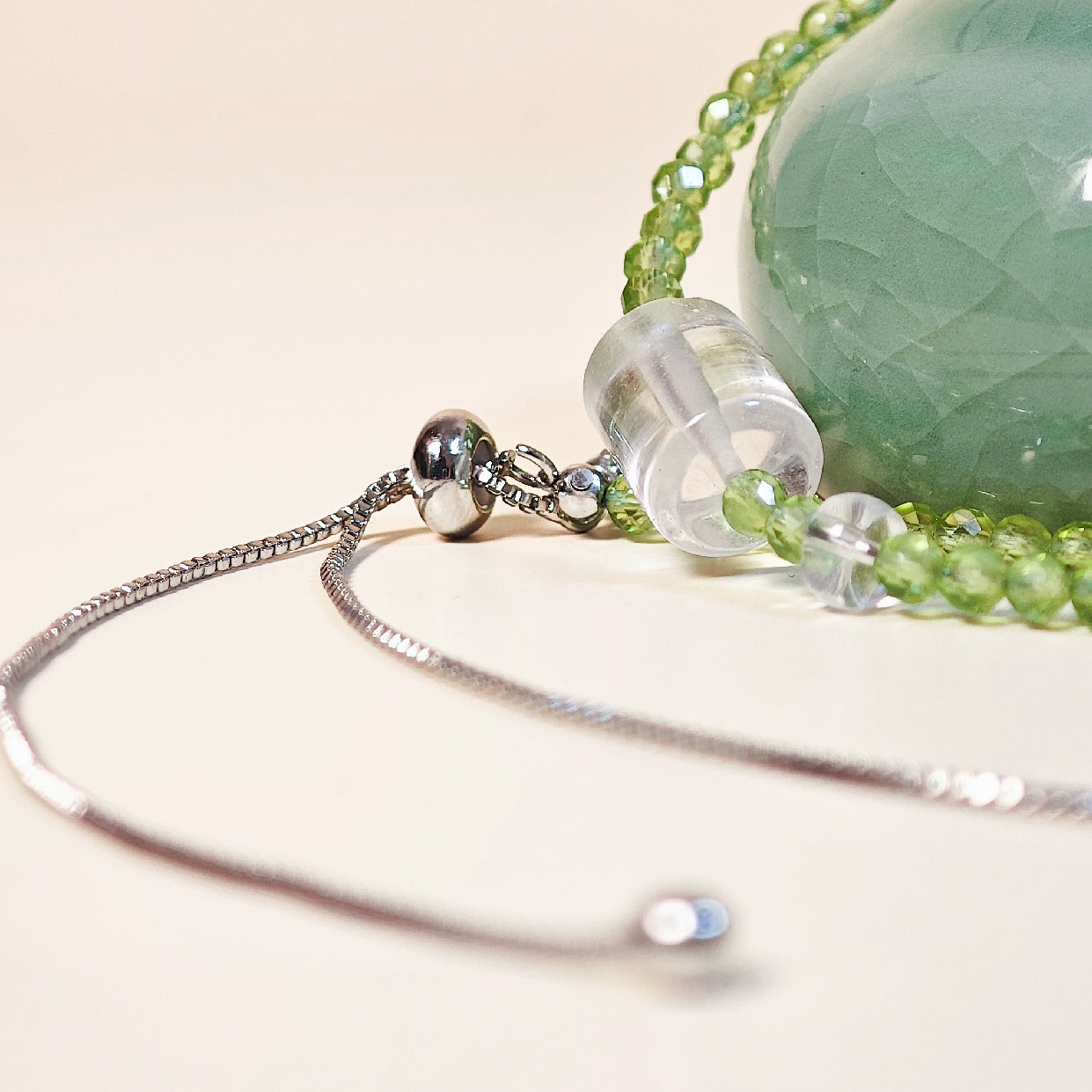 Glow of Vernal Morning Peridot Necklace