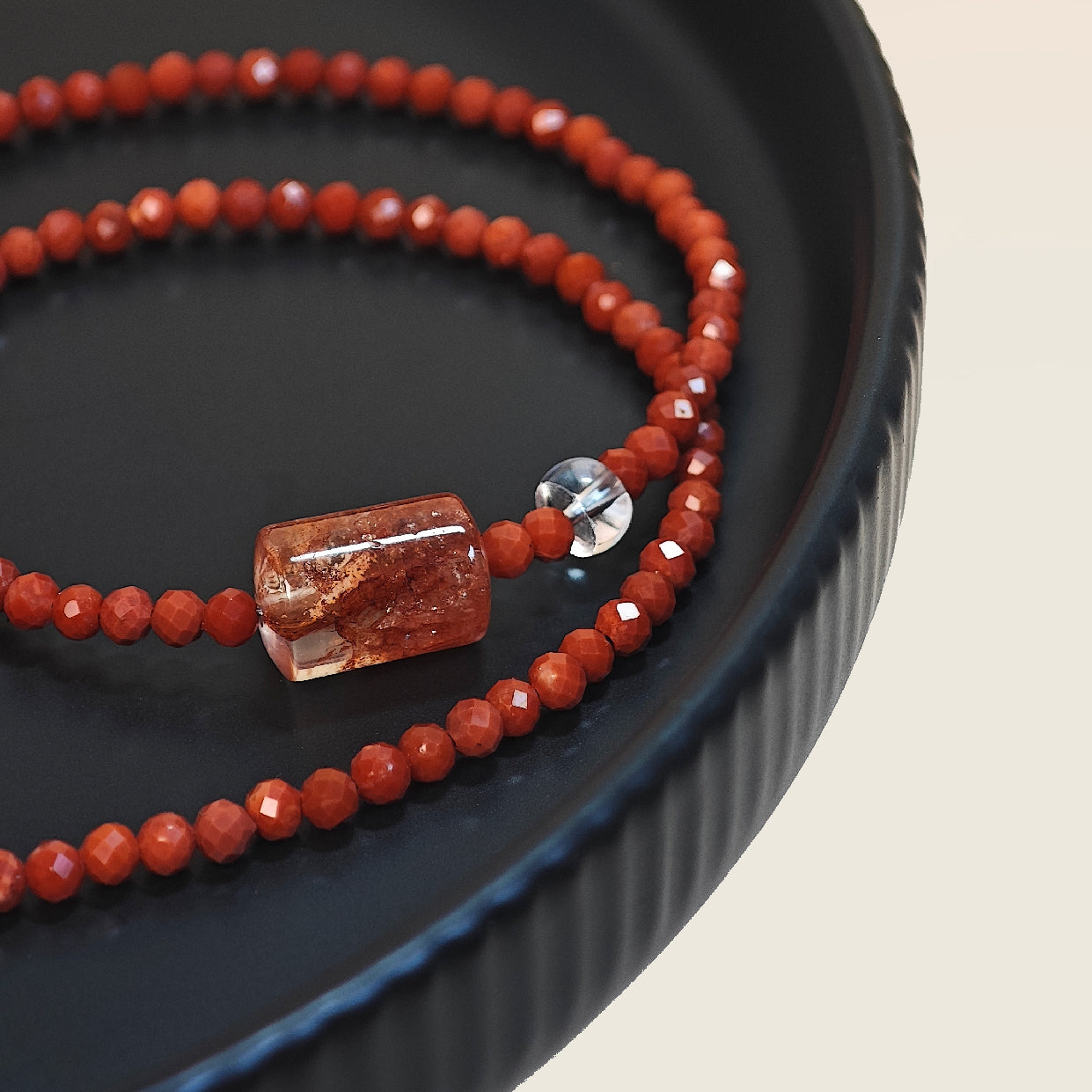 Glow of Rosy Dawn Southern Red Agate Necklace