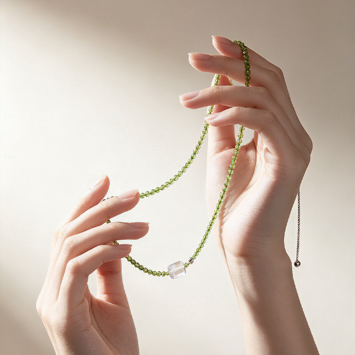 Glow of Vernal Morning Peridot Necklace
