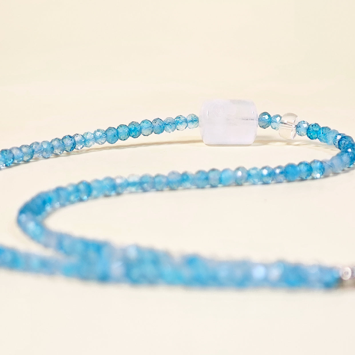 Glow of Azure Sky Blue Topaz Necklace