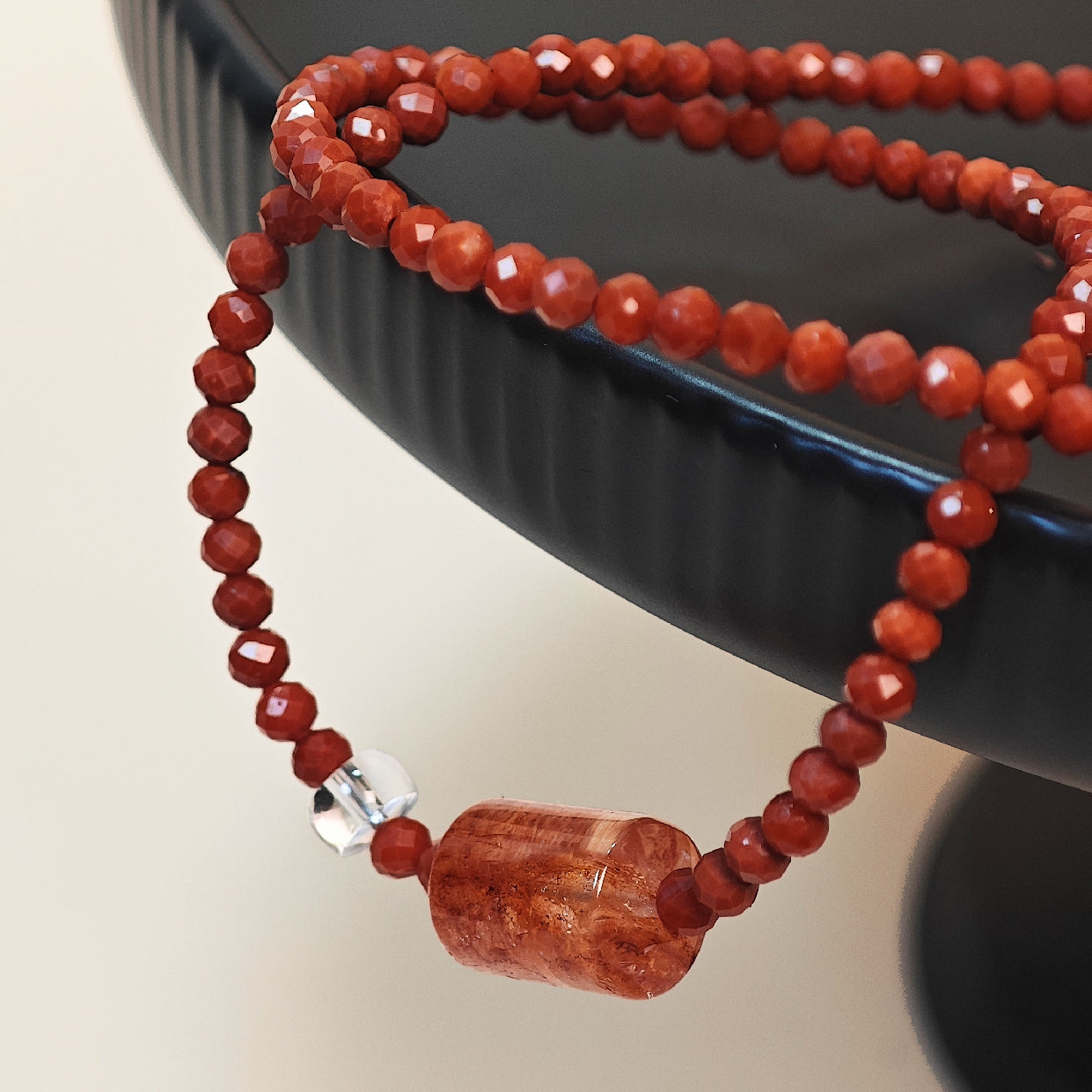 Glow of Rosy Dawn Southern Red Agate Necklace