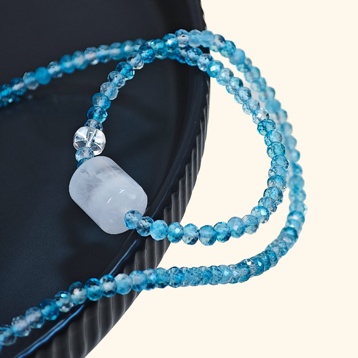 Glow of Azure Sky Blue Topaz Necklace