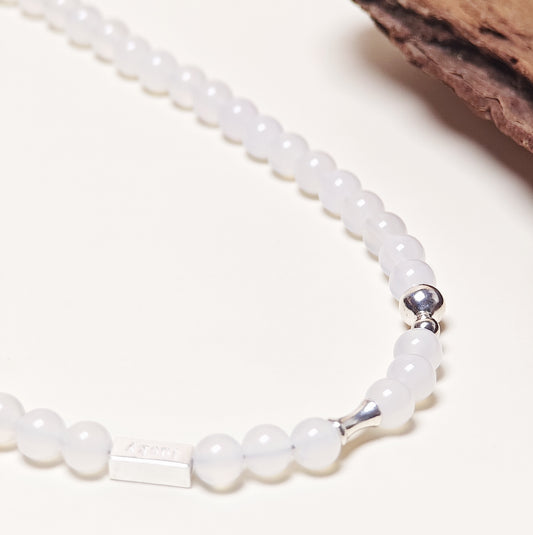【INFINITE CLARITY】 White Agate Necklace