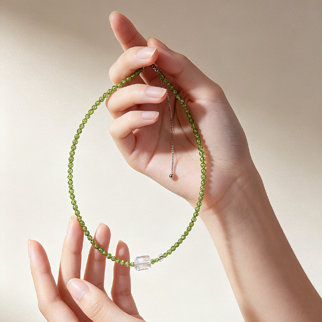 Glow of Vernal Morning Peridot Necklace